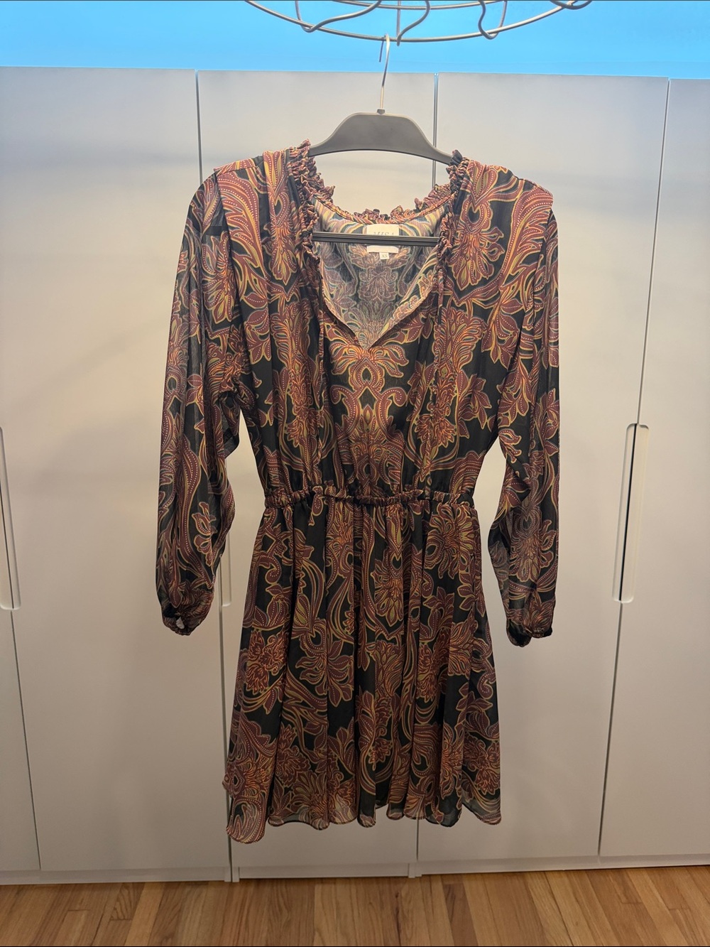 Studded Flora Lilly Long-Sleeve Mini Dress MISA Los Angeles